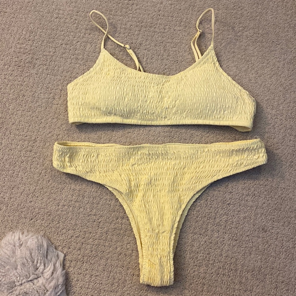Pastel yellow bikini